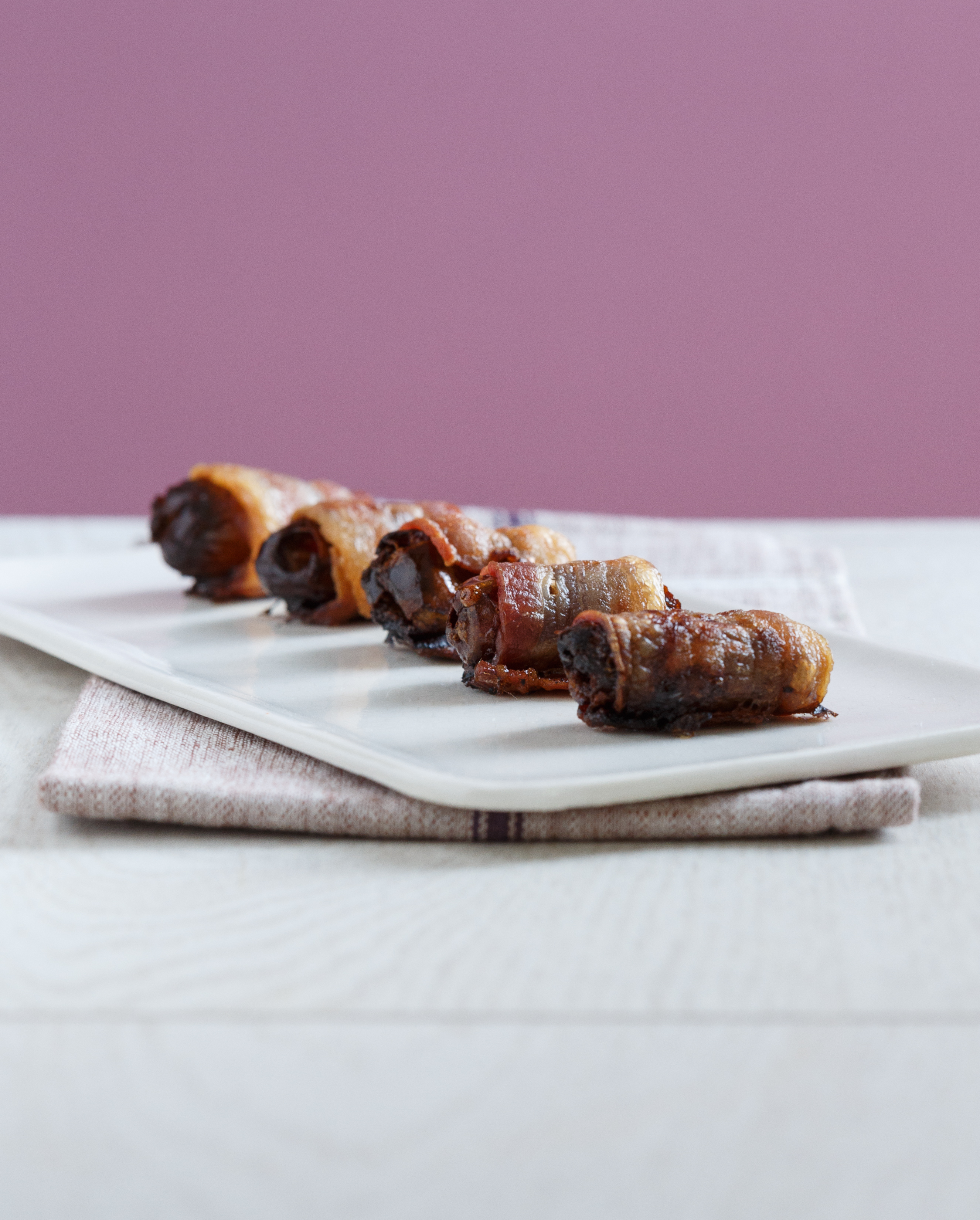 Bacon-Wrapped Dates with Almonds
