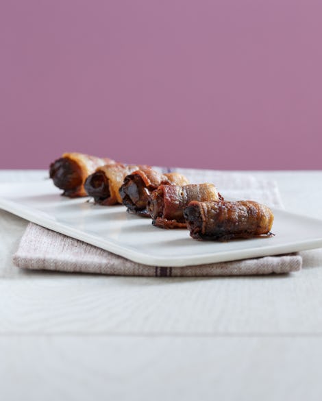 Bacon-Wrapped Dates with Almonds