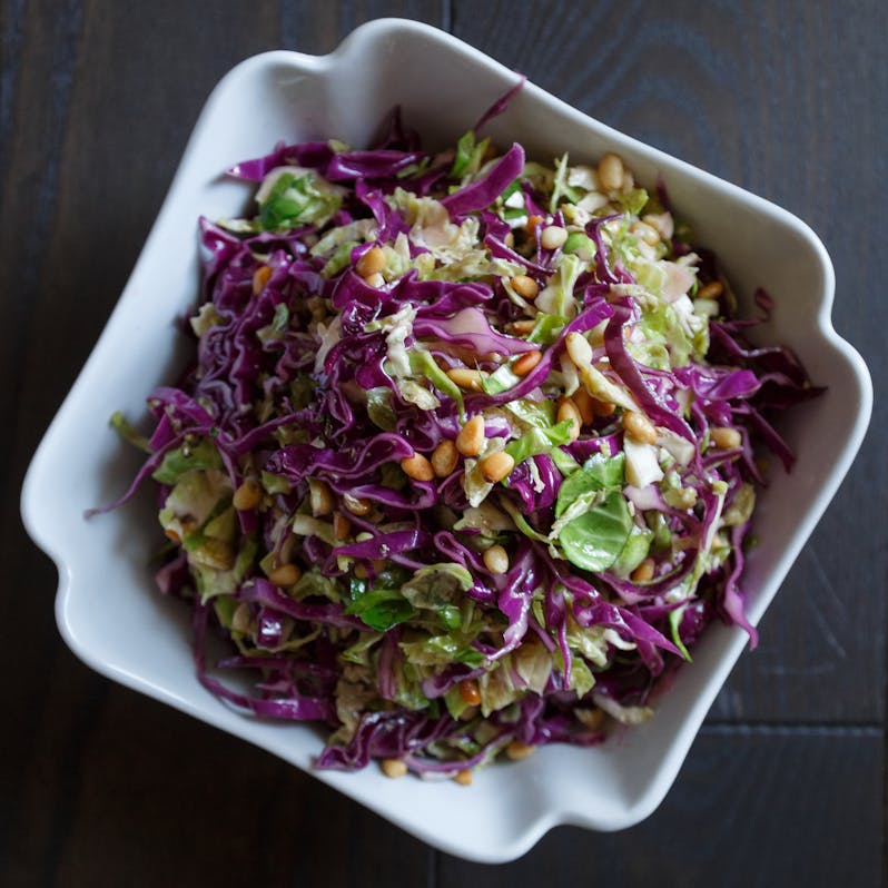 Best Brussels Sprouts and Red Cabbage Slaw Recipe The