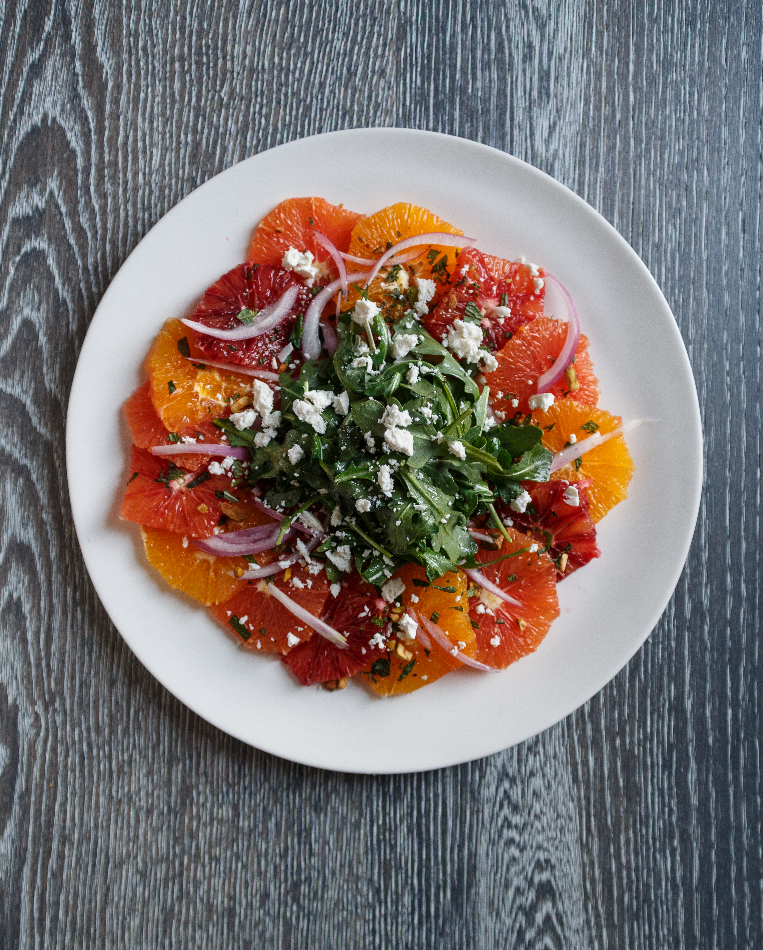 Citrus Salad with Arugula, Pistachios, and Ricotta Salata