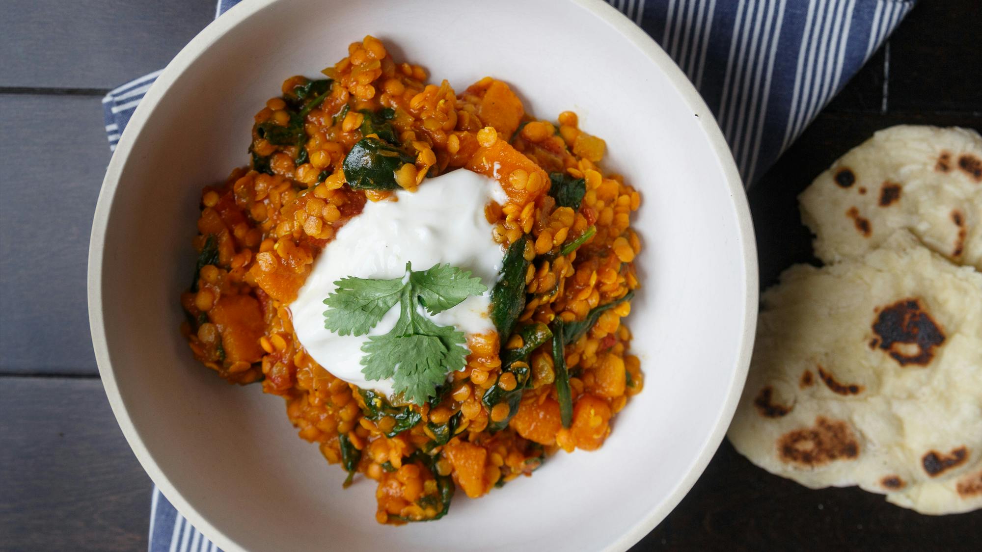 Best Orange Dal with Sweet Potatoes and Spinach Recipe-image