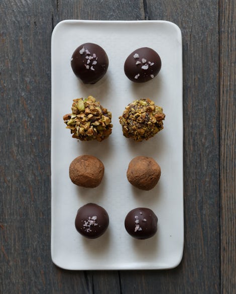 Chocolate Grand Marnier Truffles with Pistachios