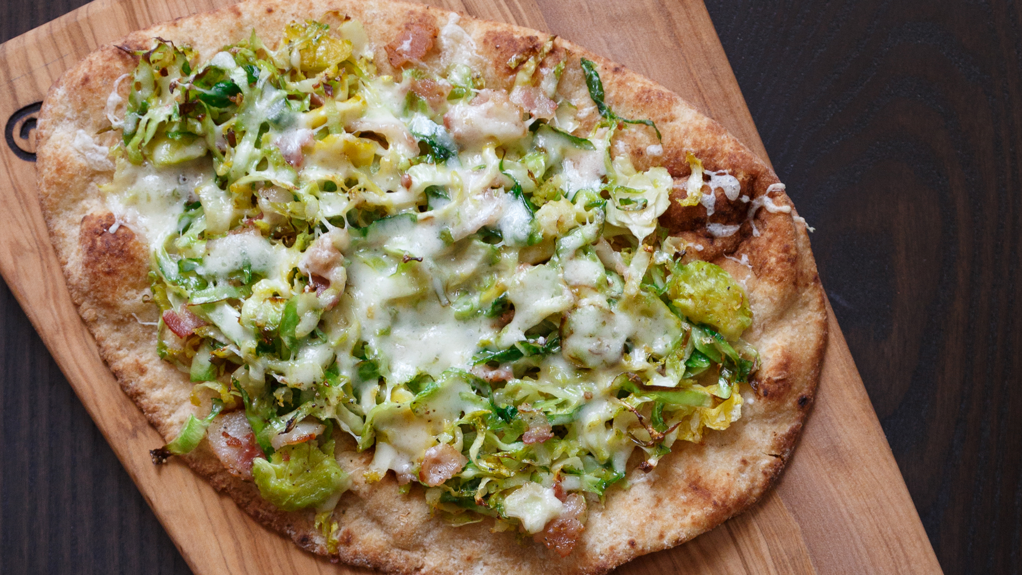 Best Easy Naan Pizzas with Brussels Sprouts Recipe