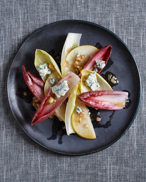 Endive Salad with Pears, Blue Cheese, and Walnuts