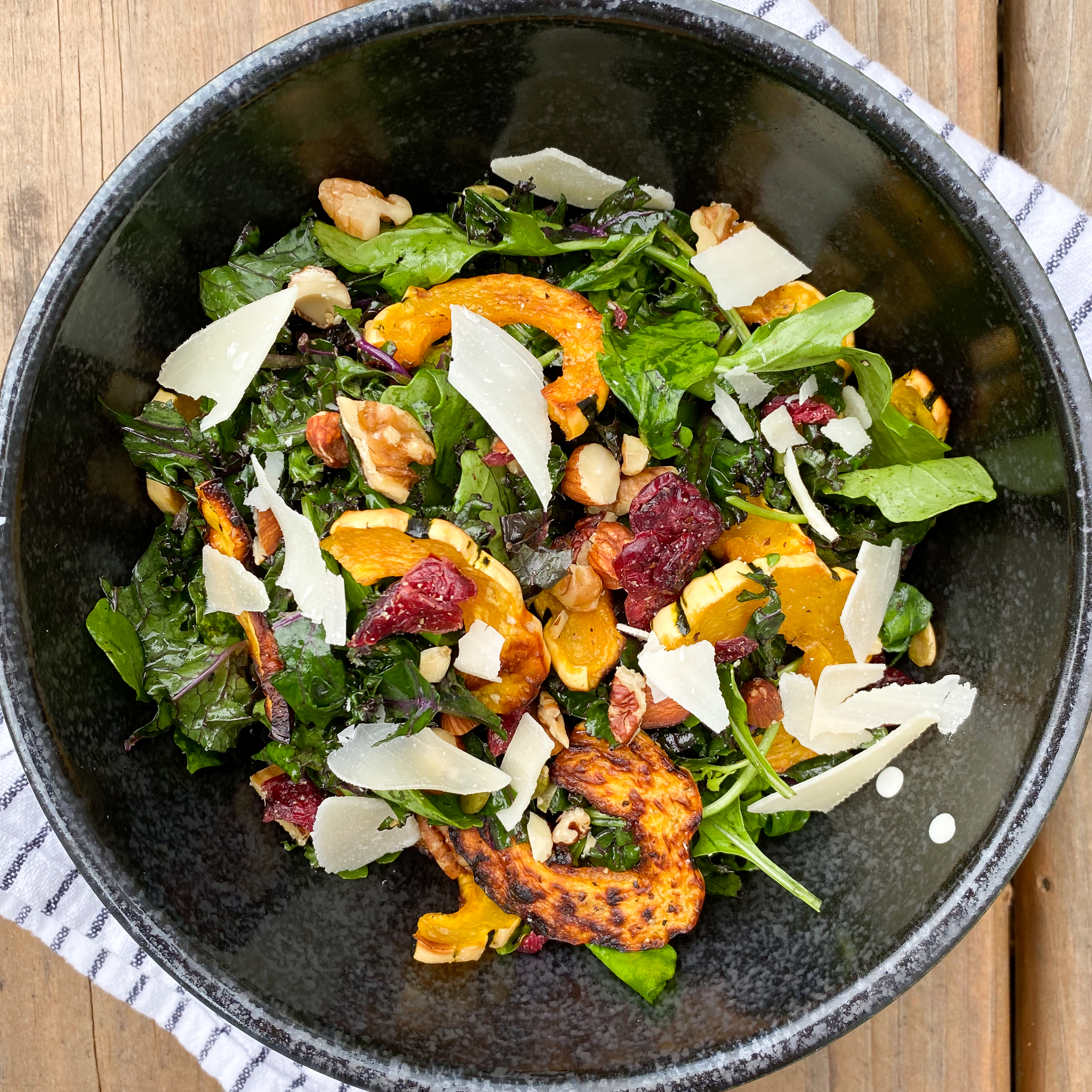 Fall Kale & Delicata Squash Salad