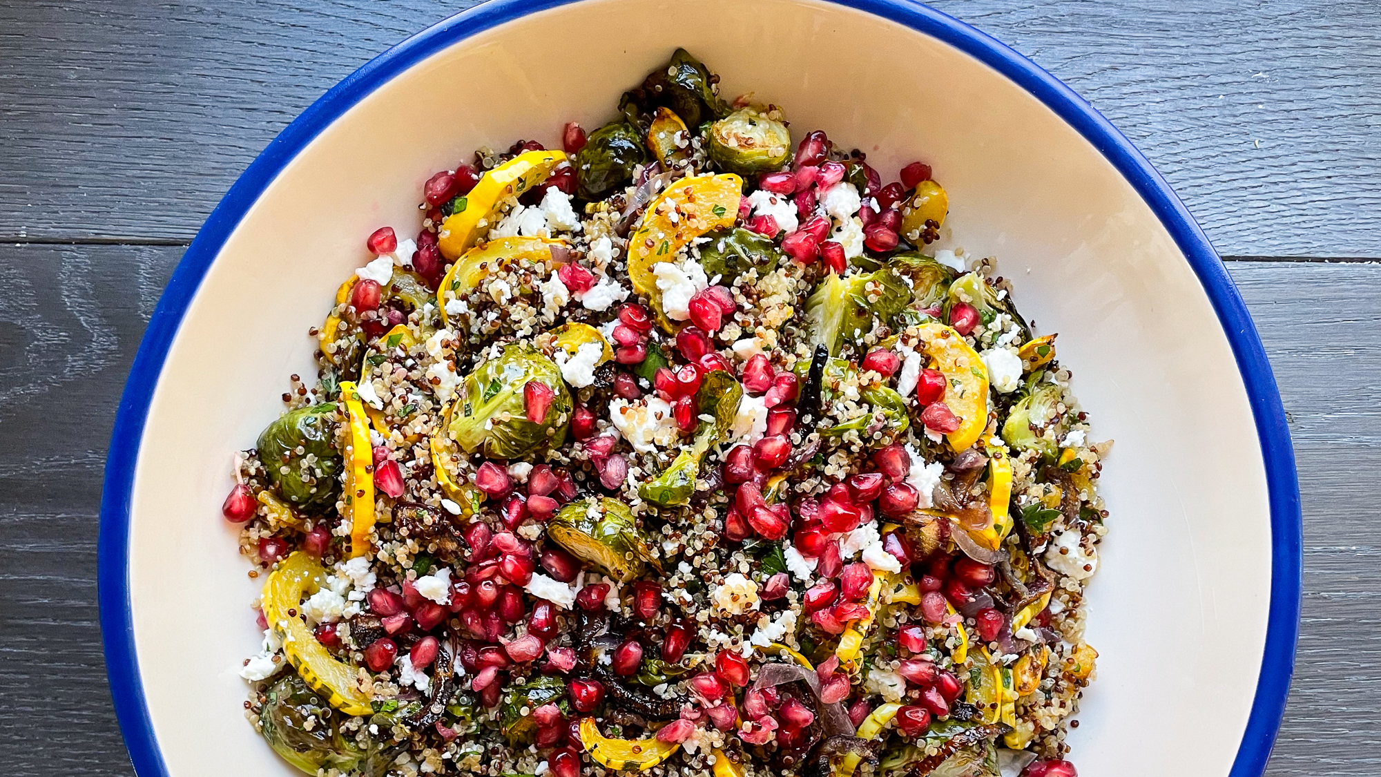 Best Fall Quinoa Salad with Brussels Sprouts and Delicata Squash Recipe