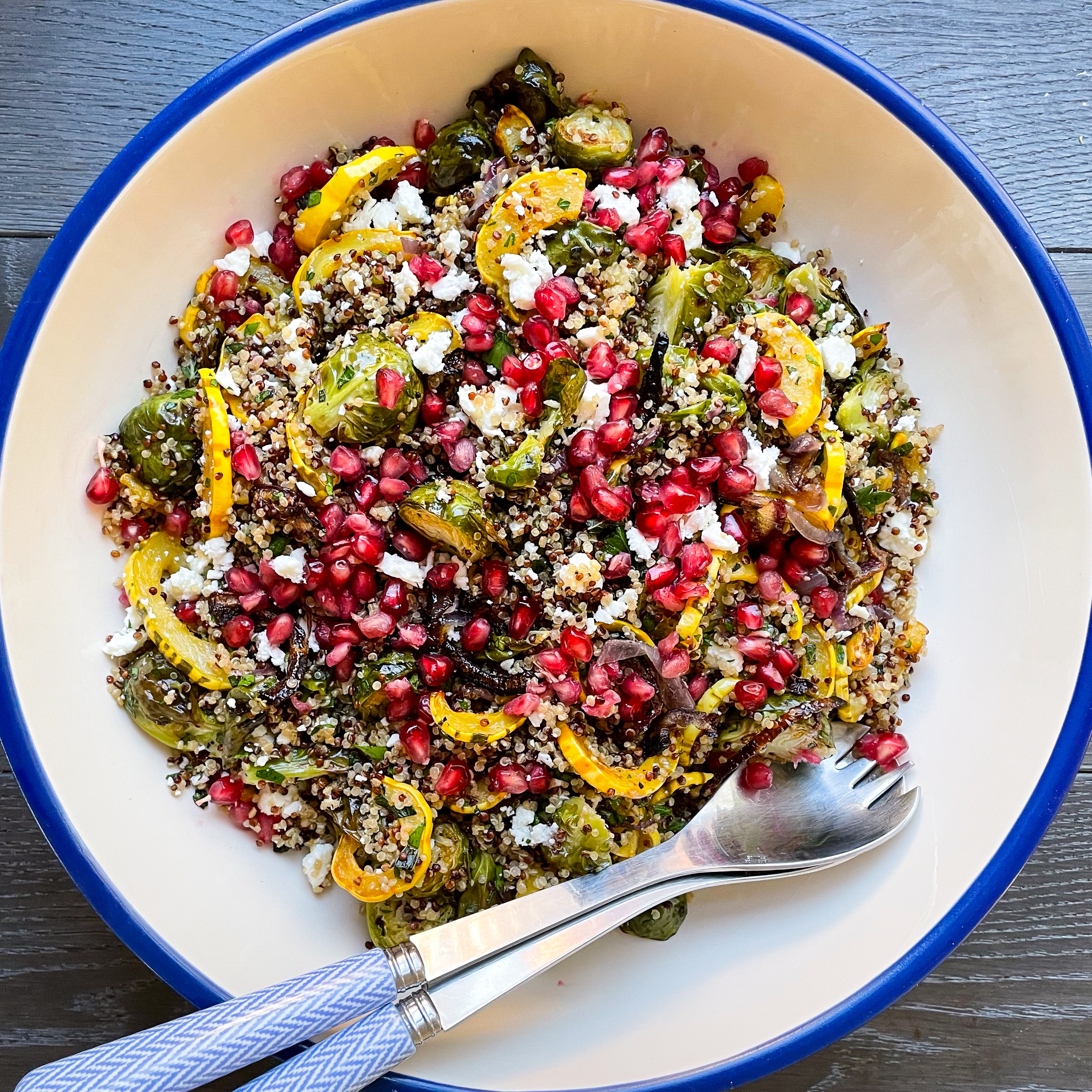 Fall Quinoa Salad with Brussels Sprouts