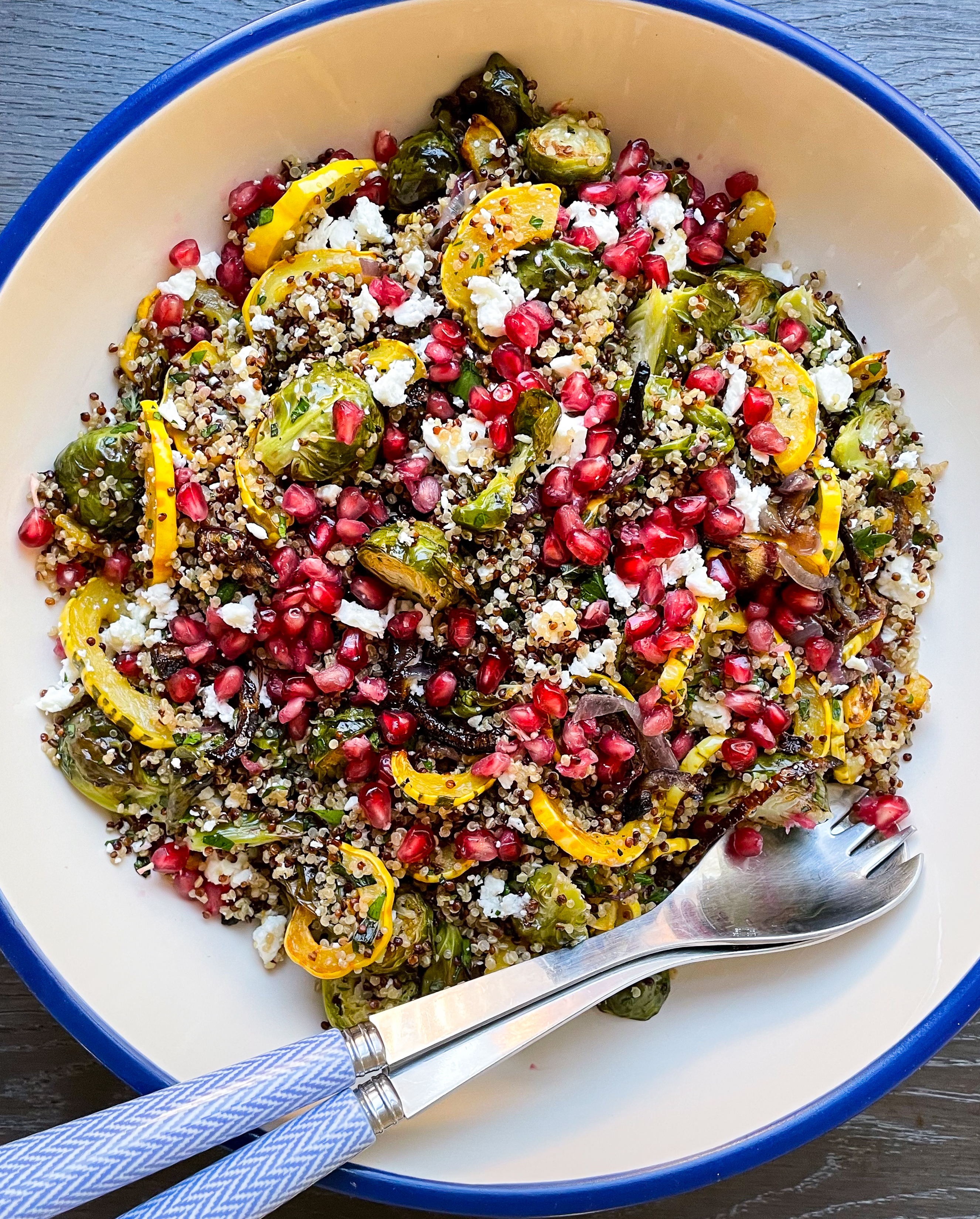 Best Fall Quinoa Salad with Brussels Sprouts and Delicata Squash Recipe