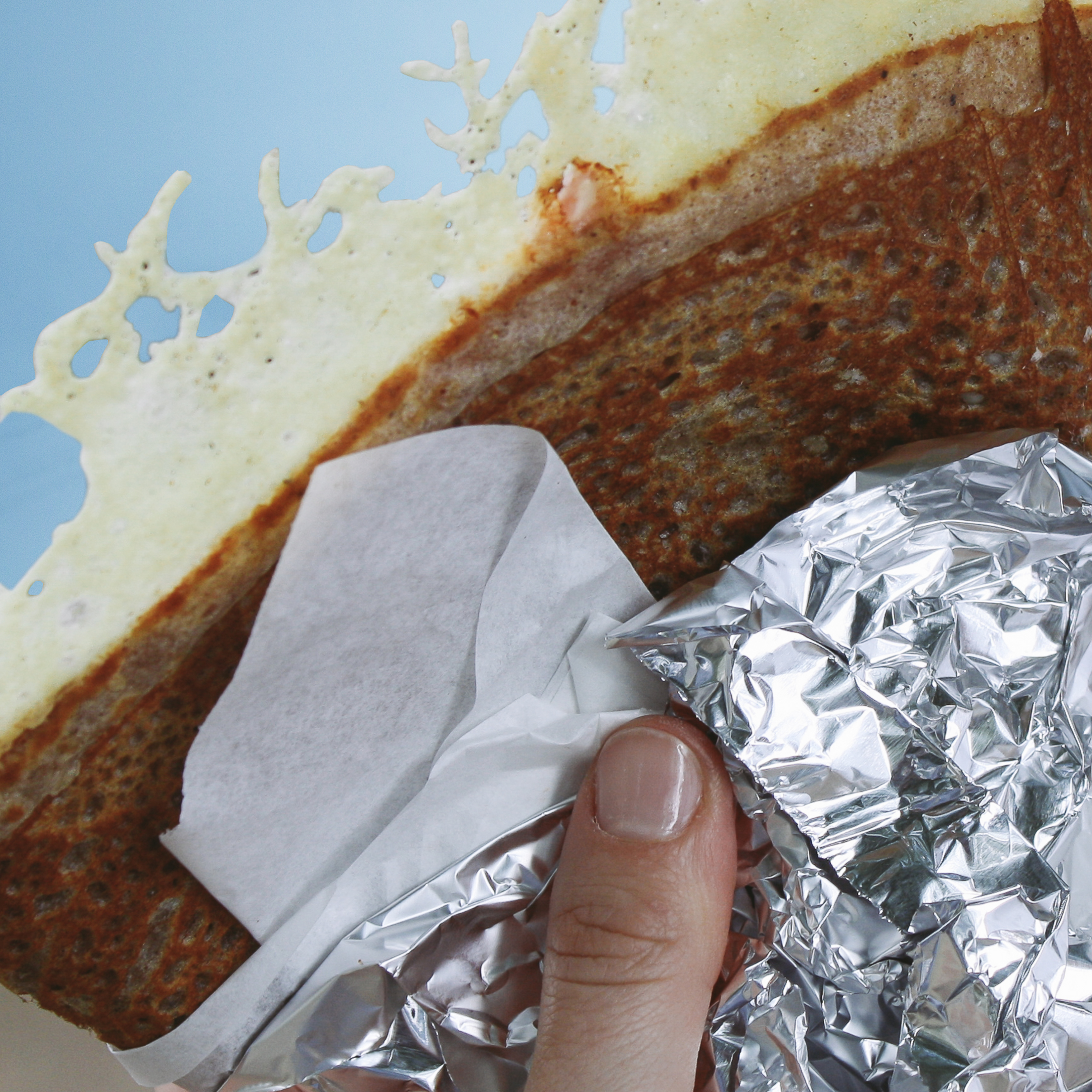 Ham, Egg and Cheese Crêpe