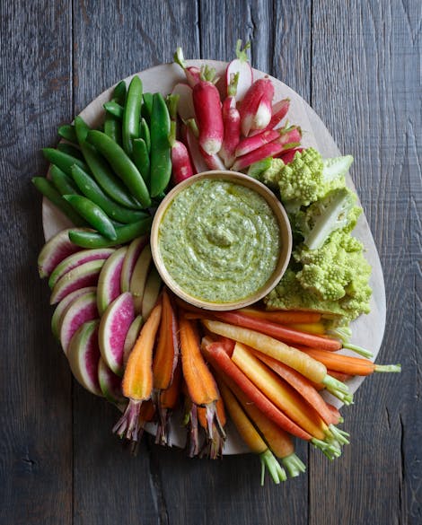 Best Homemade Hummus with Crudites Recipe - The Yellow Table