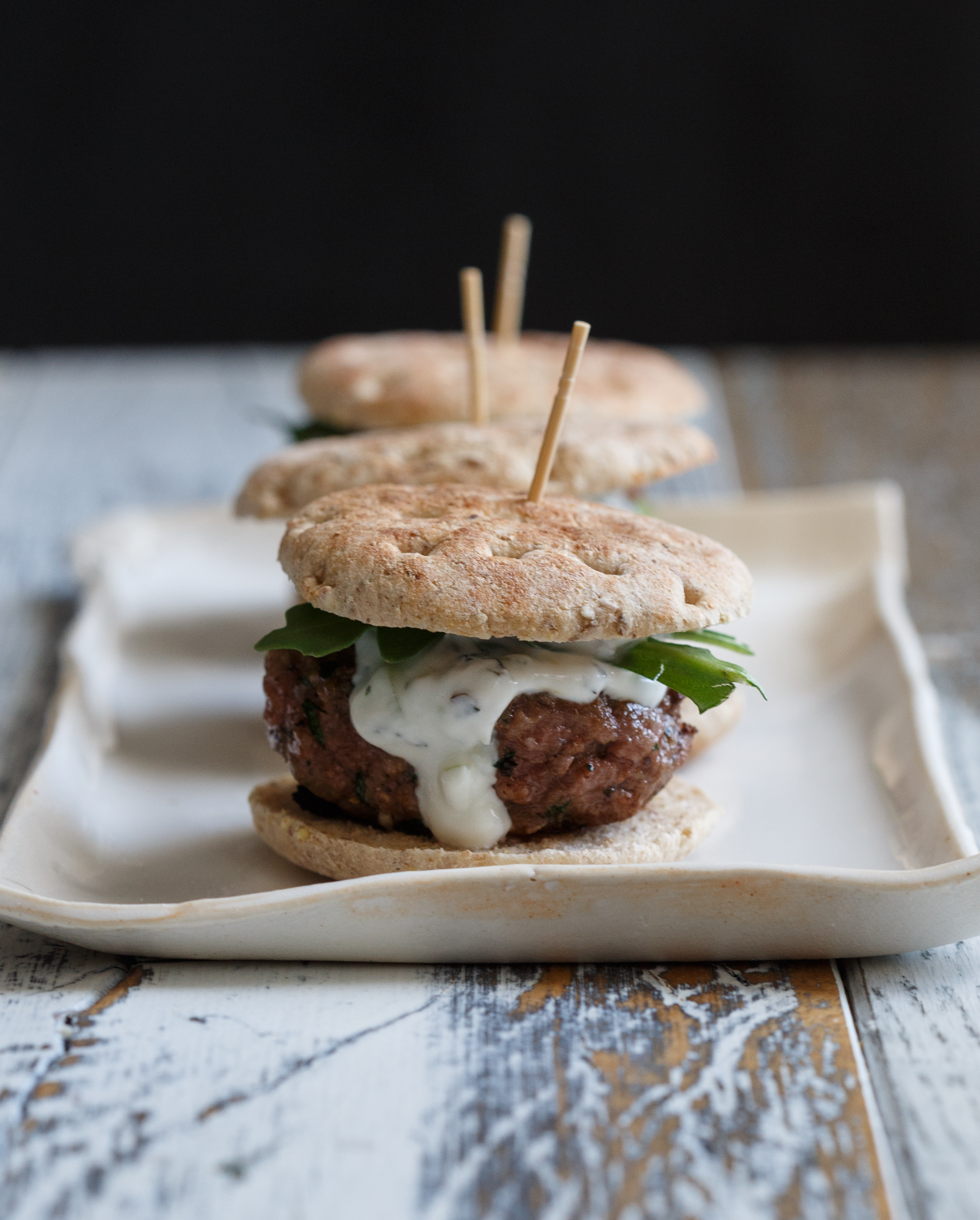 Lamb Sliders with Tzatziki Sauce