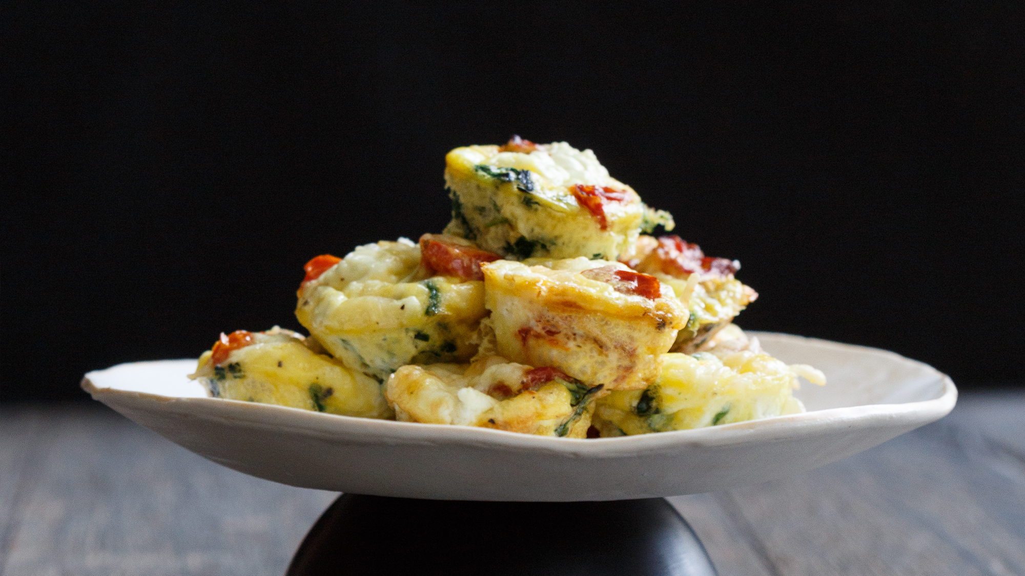 Best Mini Goat Cheese Frittatas with Spinach and Roasted Tomatoes Recipe