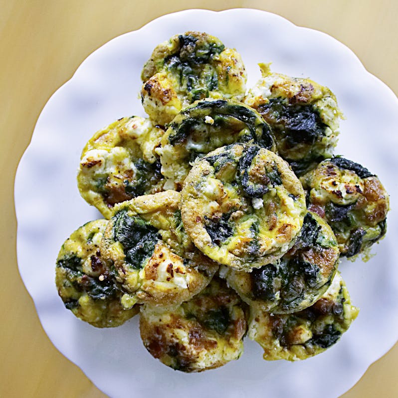 Best Mini Spinach, Bacon, and Goat Cheese Frittatas Recipe The Yellow