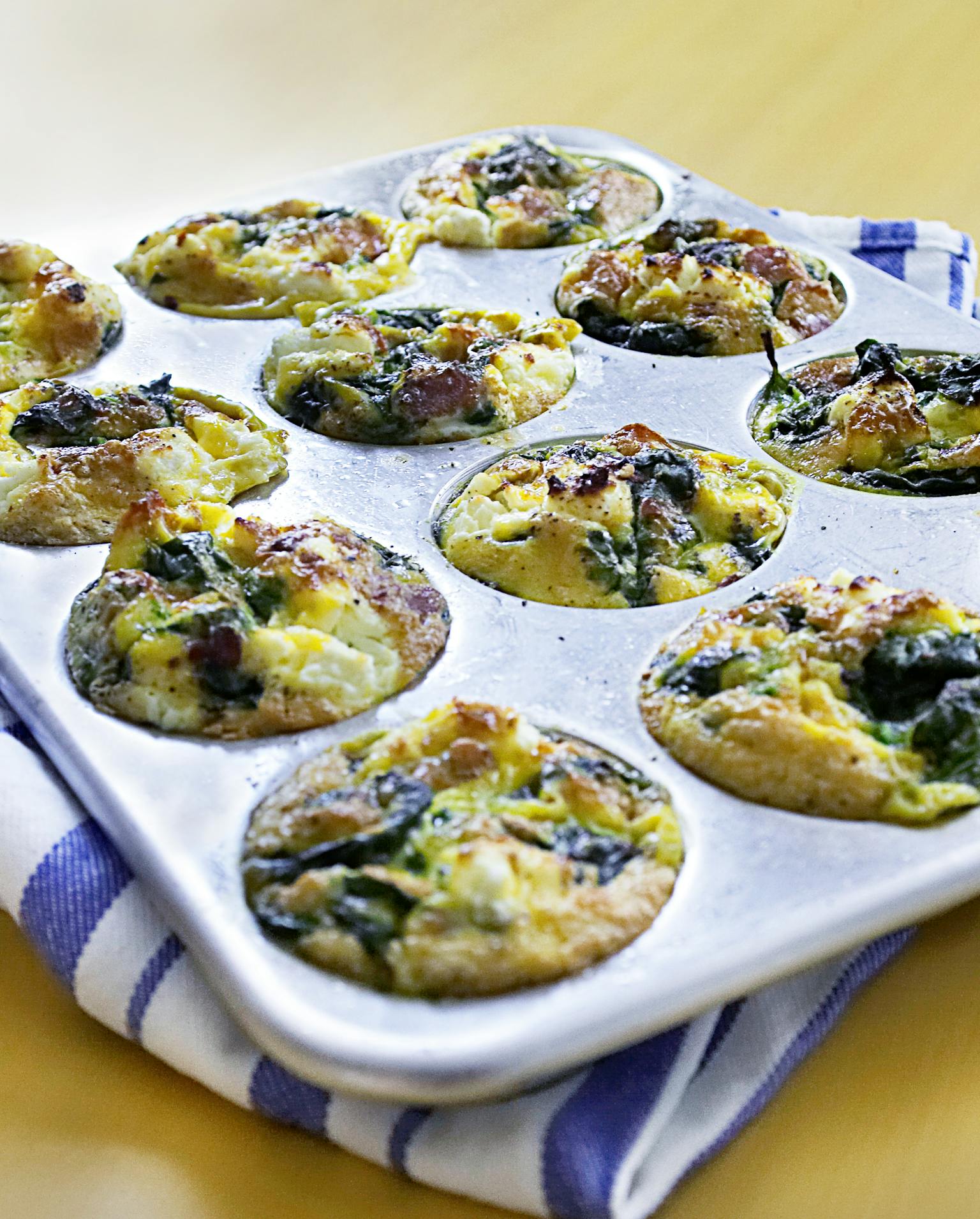 Best Mini Spinach, Bacon, and Goat Cheese Frittatas Recipe The Yellow