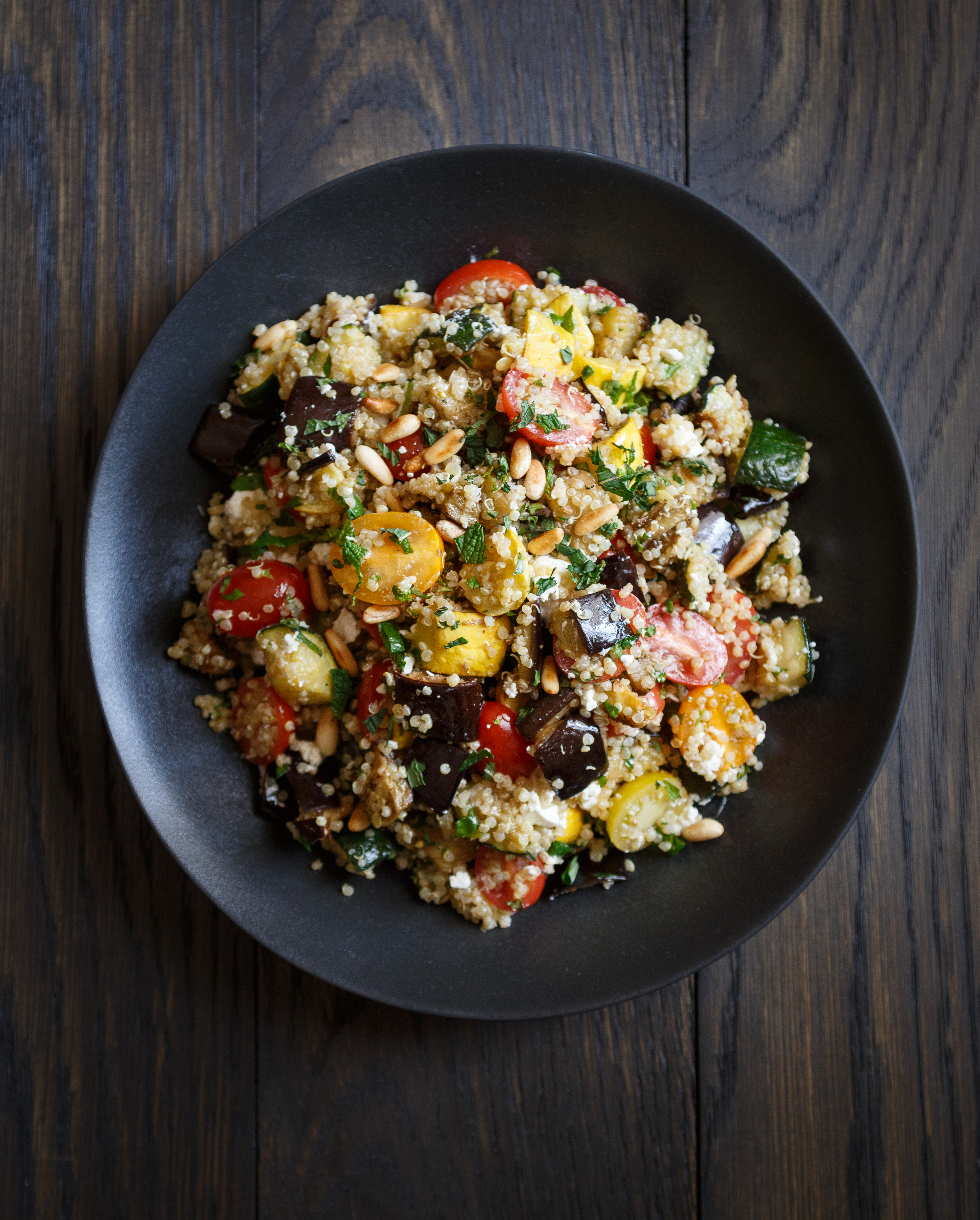 Best Mixed Quinoa Salad with Roasted Summer Veggies Recipe