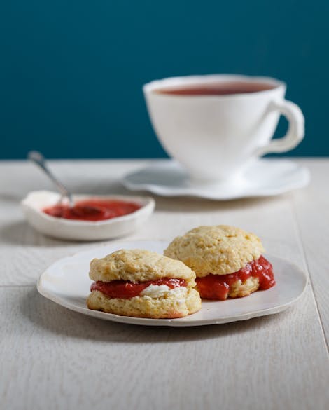 Best Orange Zest Scones With Strawberry Rhubarb Compote Recipe The Orange Zest Scones