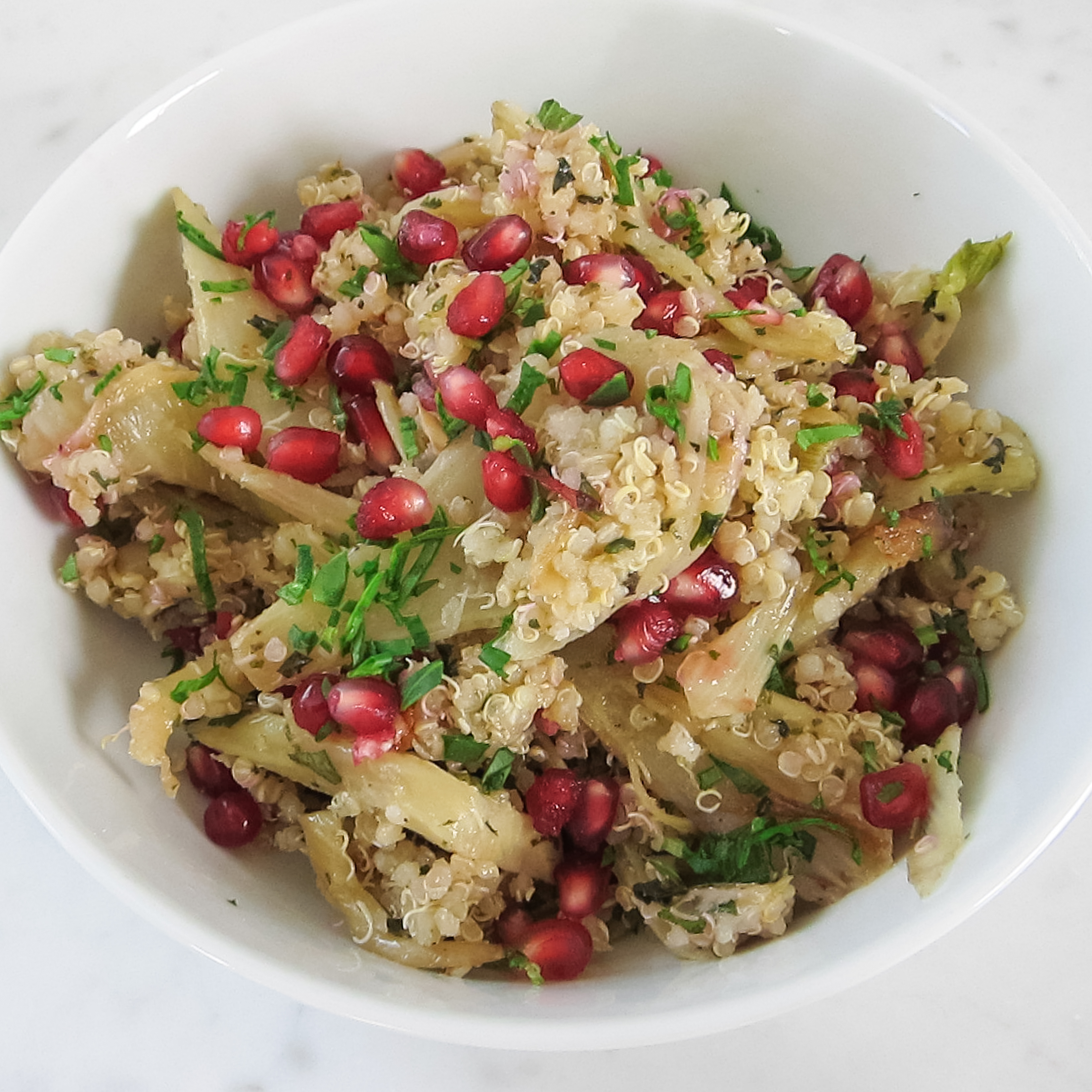 Quinoa Salad + Caramelized Fennel