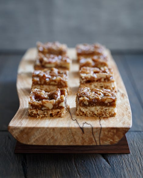 Salted Butter Pecan Shortbread Squares