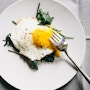 Eggs Over-Easy + Sauteed Baby Kale