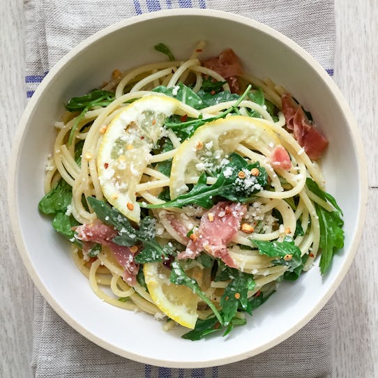 Spaghetti with Lemon + Proscuitto