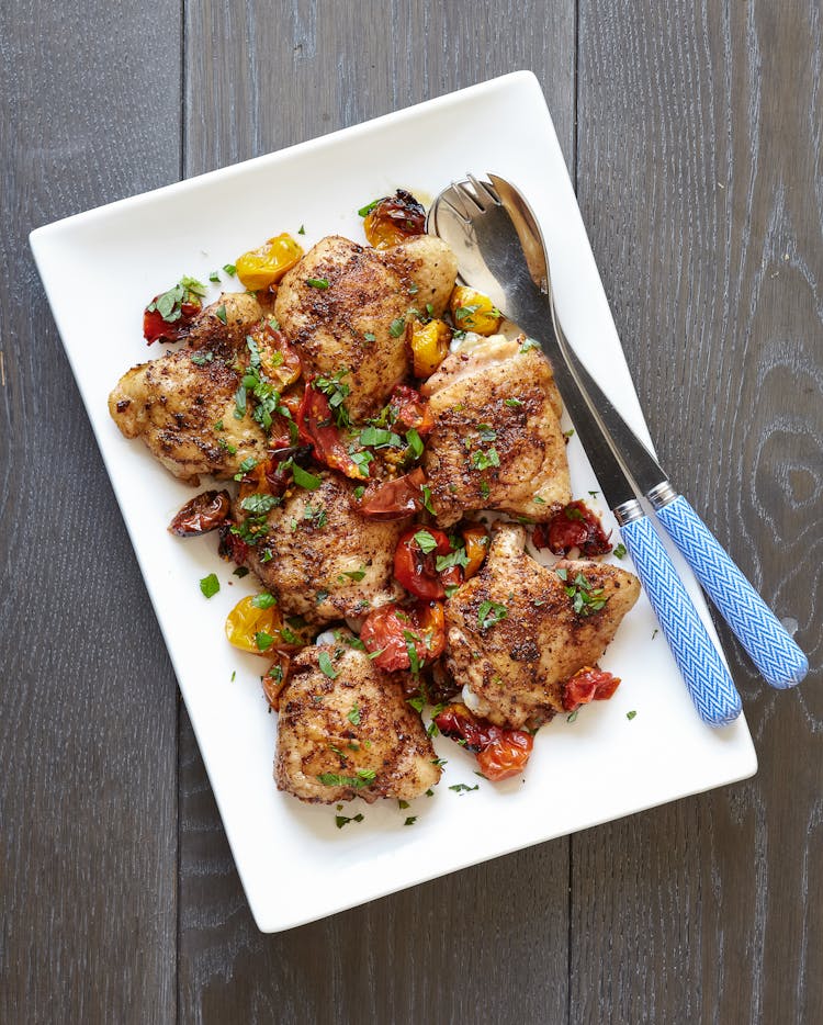 Best Spicy Roasted Chicken Thighs Recipe The Yellow Table