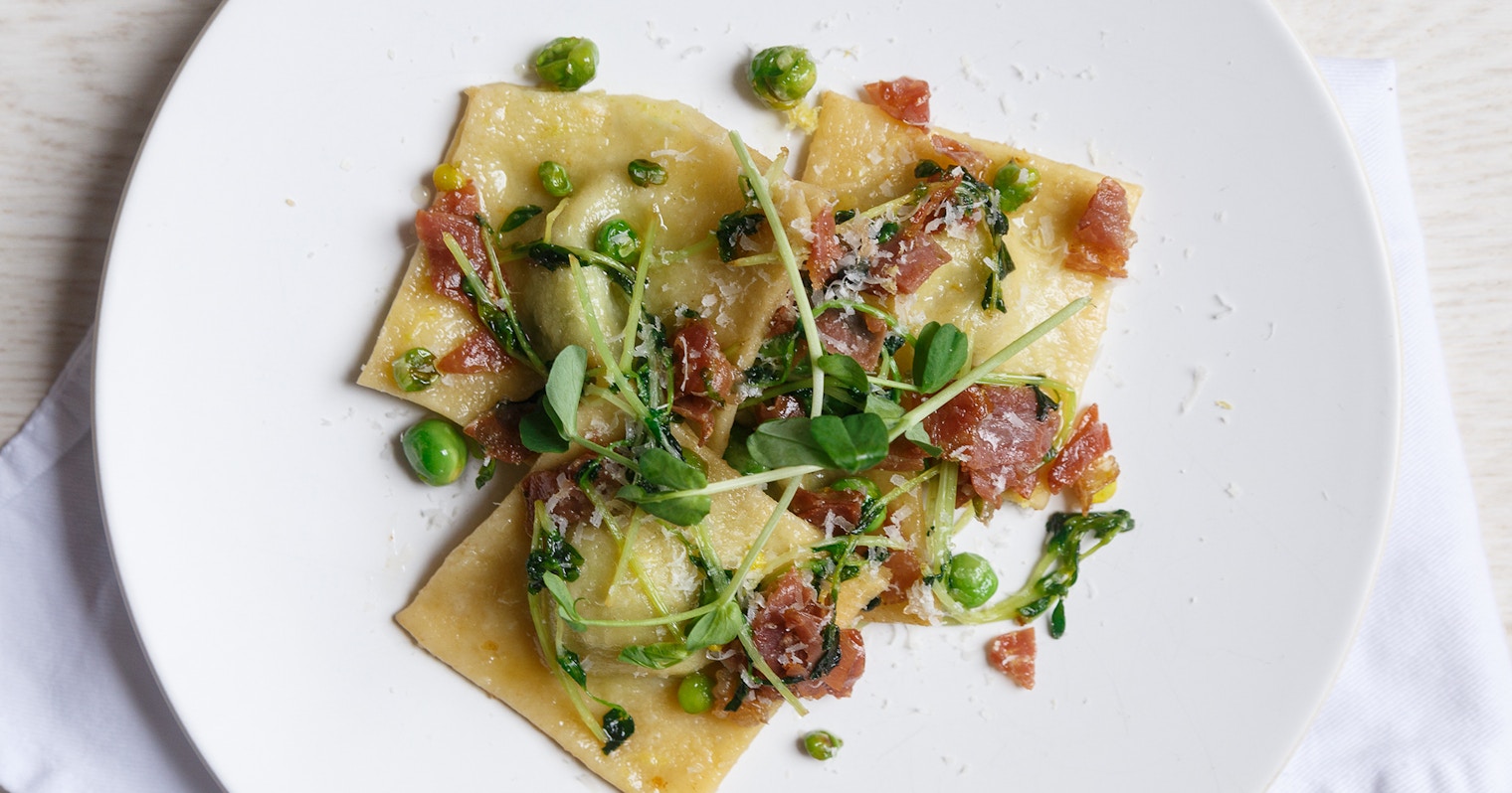 Best Spring Pea Ravioli with Proscuitto Recipe