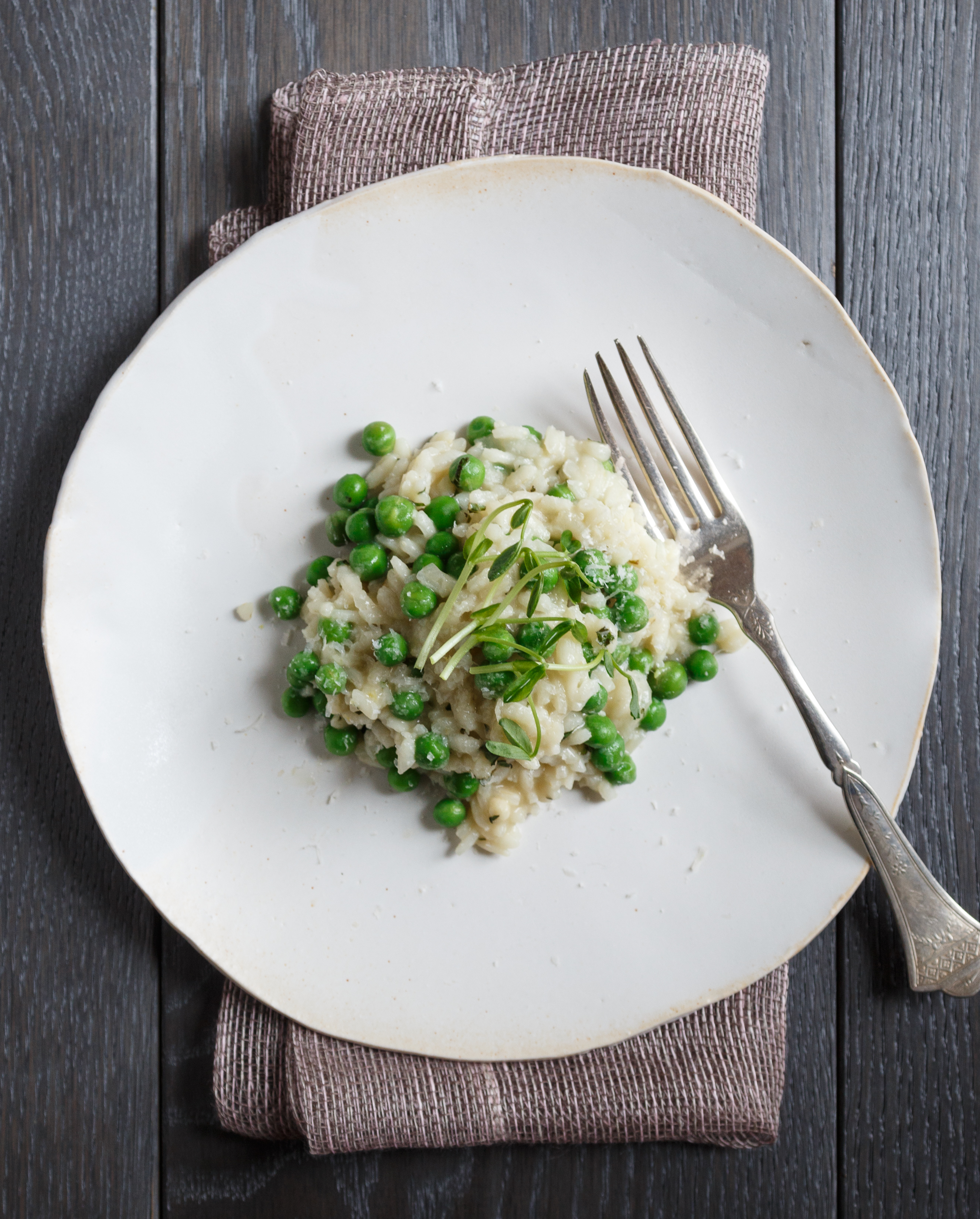 Spring Pea Risotto with Lemon and Pecorino