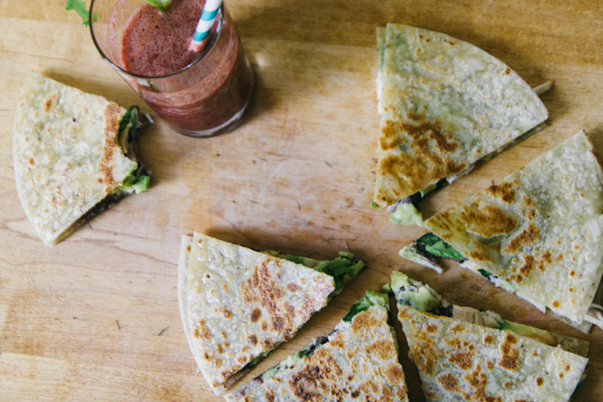 GlutenFree Quesadillas + Blood Orange Cilantro Mocktails The Yellow