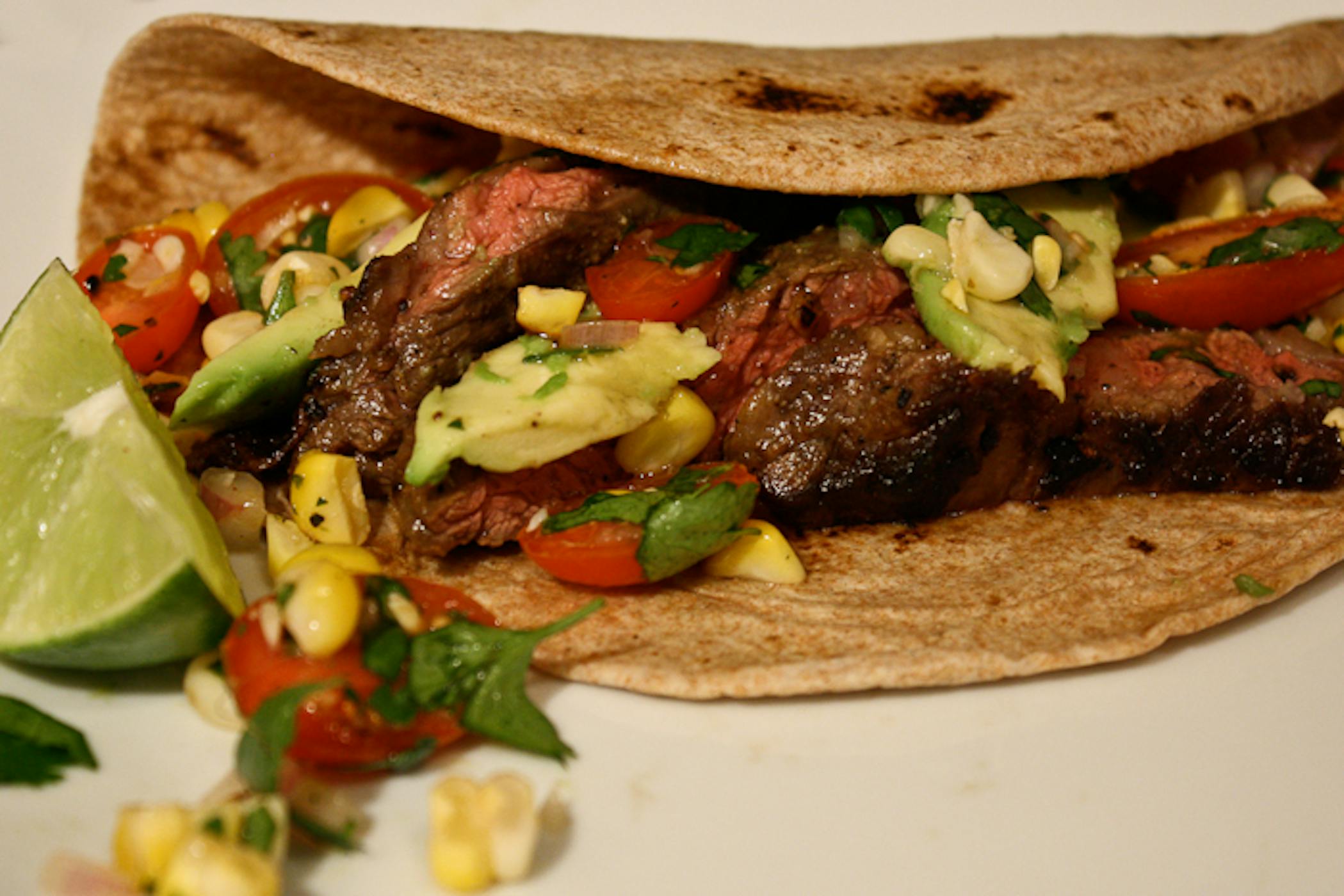 Grilled Skirt Steak Tacos with Corn Salsa The Yellow Table